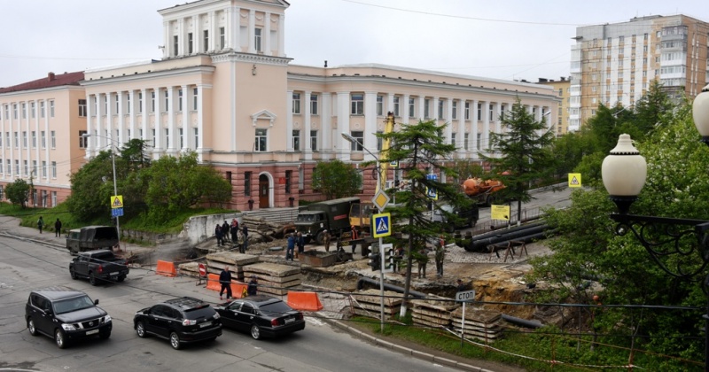 Сегодня, 21 июля, в Магадане перекрыто движение автомобильного транспорта на улицах Парковой, Болдырева и Приморской