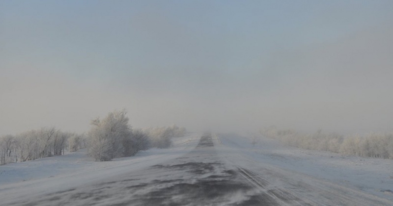 На территории Магаданской области ожидается ветер с метелью, сильный снег