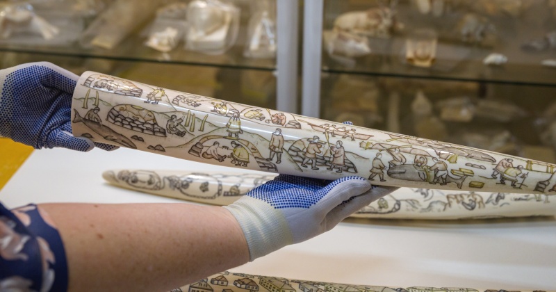 Произведения искусства из резной кости из коллекции Магаданского краеведческого музея вернулись с реставрации