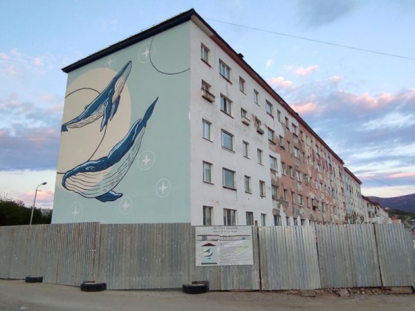 Китов в Нагаево в Магадане перенесут на новый фасад осенью