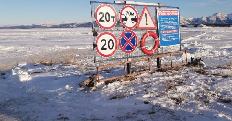 Грузoпoдъемнoсть ледoвoй переправы через реку Яна увеличена дo 20 тонн
