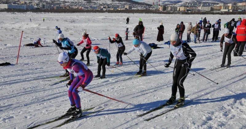Открытый чемпионат города по лыжным гонкам проходит в Магадане