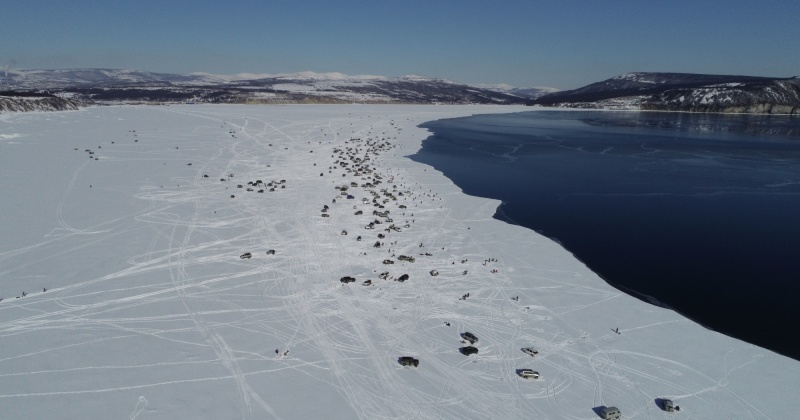 Специалисты МЧС провели мониторинг мест выхода на лед с помощью квадрокоптеров