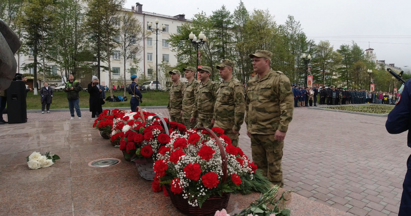 Память воинов, павших в годы Великой Отечественной войны, почтили в Магадане.