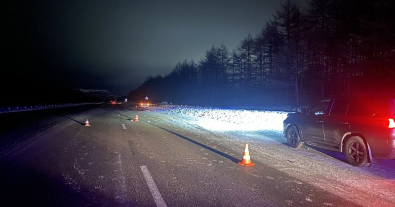Сразу два автомобиля насмерть сбили пешехода в районе поселка Снежный