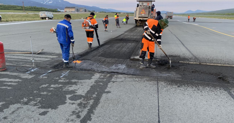 Завершился ремонт взлетно-посадочной полосы международного аэропорта «Магадан»