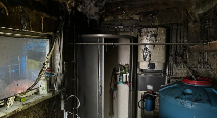 Короткое замыкание в электронагревателе стало причиной пожара в жилом доме