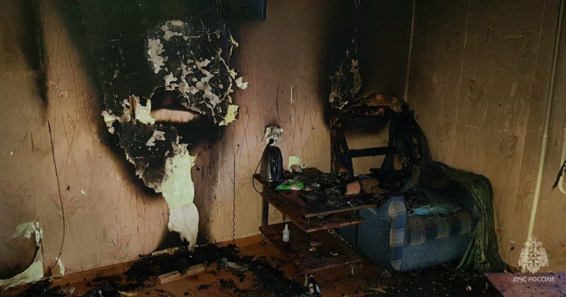 Магаданец получил ожоги, пытаясь потушить пожар в квартире