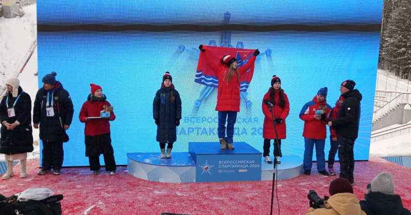 Александра Кустова одержала победу в первом женском соревновании по прыжкам с трамплина на Всероссийской спартакиаде
