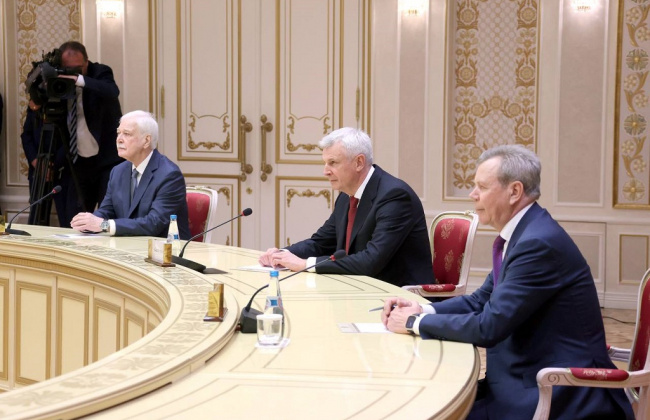Сергей Абрамов и Сергей Носов обсудили с Президентом Беларуси Александром Лукашенко вопросы сотрудничества региона и Республики