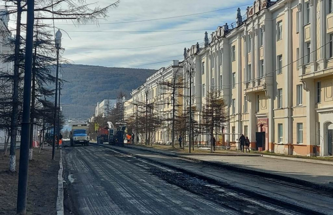 Дорожники готовят участок улицы Портовой к асфальтированию