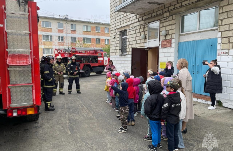 В детском саду №46 прошло пожарно-тактическое занятие и эвакуация