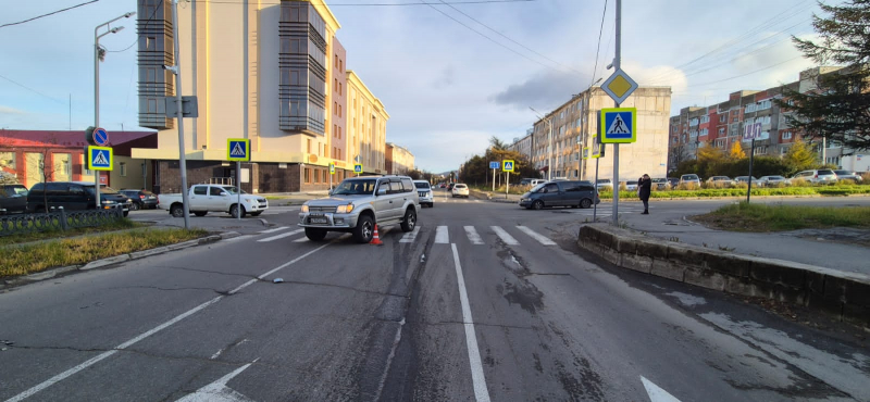 В Магадане в дорожной аварии пострадал несовершеннолетний пешеход