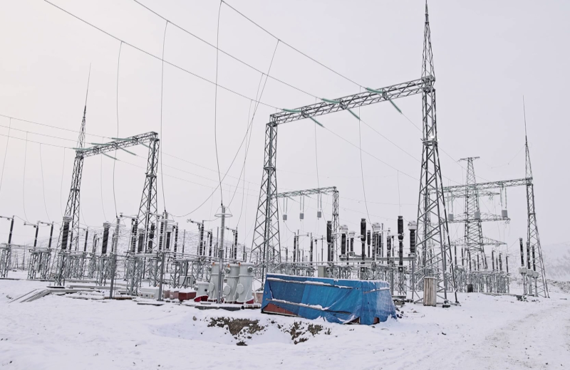 Строительная готовность линии электропередачи до посёлка Талая составляет 75%