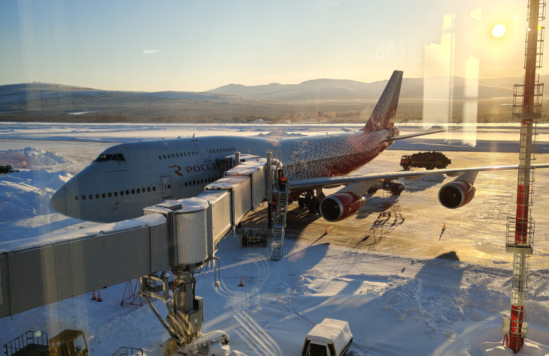 Боинг-747 не смог взлететь в аэропорту Магадана
