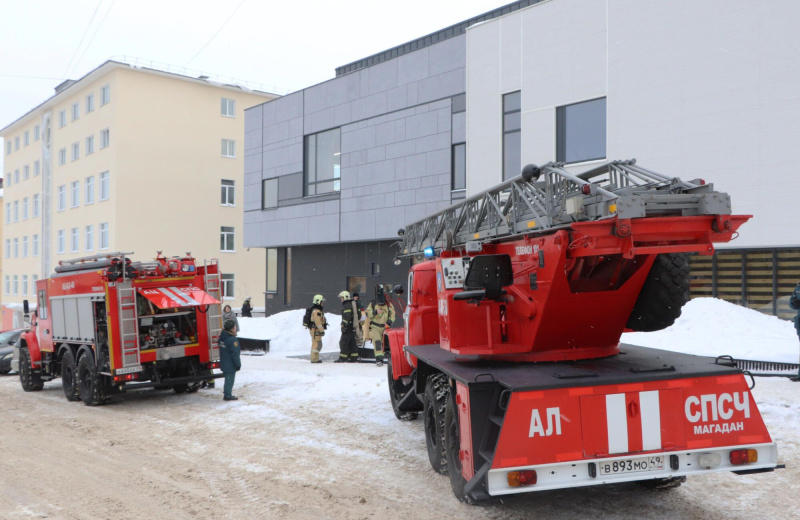 В Школе мужества впервые после открытия прошли учения пожарных