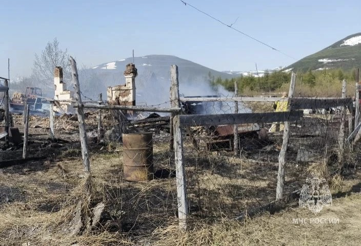 Пожарные добровольцы несколько часов отстаивали родное село от огня