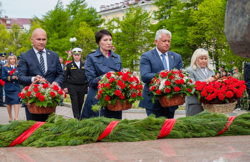 Память воинов, павших в годы Великой Отечественной войны, почтили в Магадане.